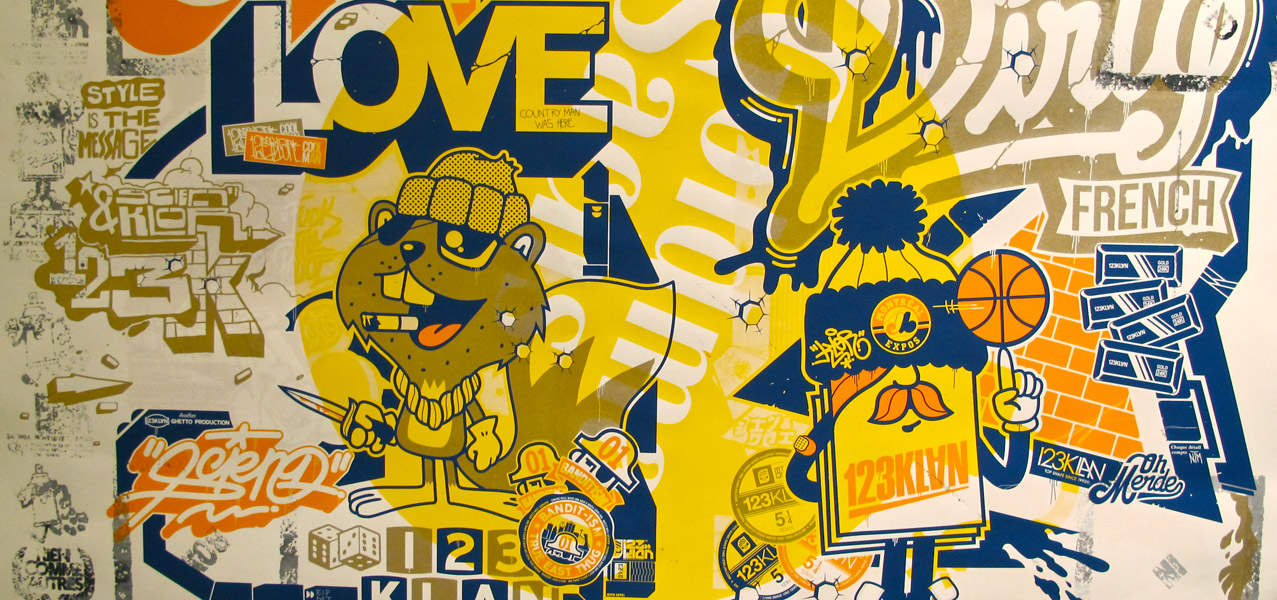 Amalgame de design et de graffiti: 123KLAN présente une 1ère exposition solo à Montréal