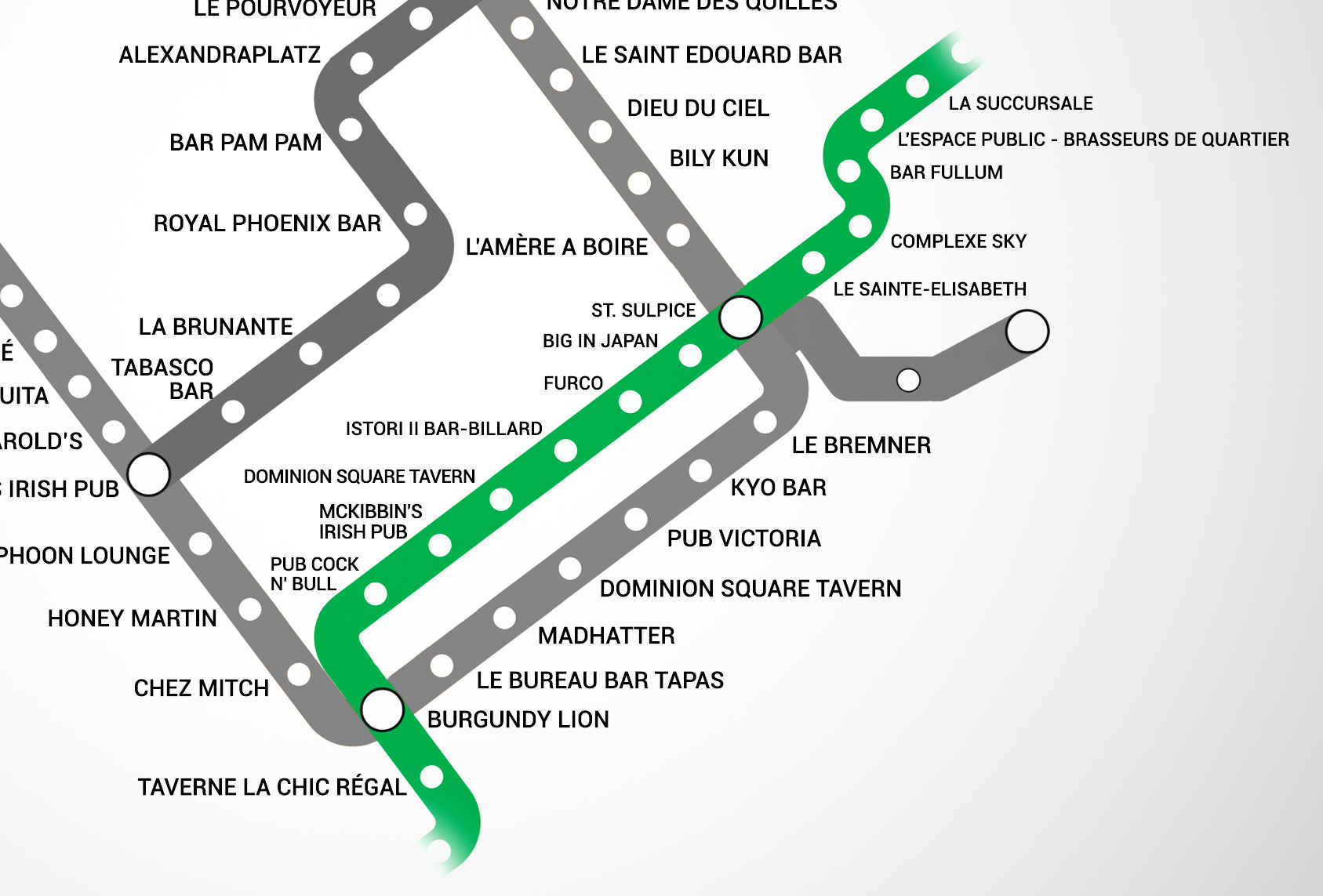 Un bar par station: la version améliorée du métro de Montréal