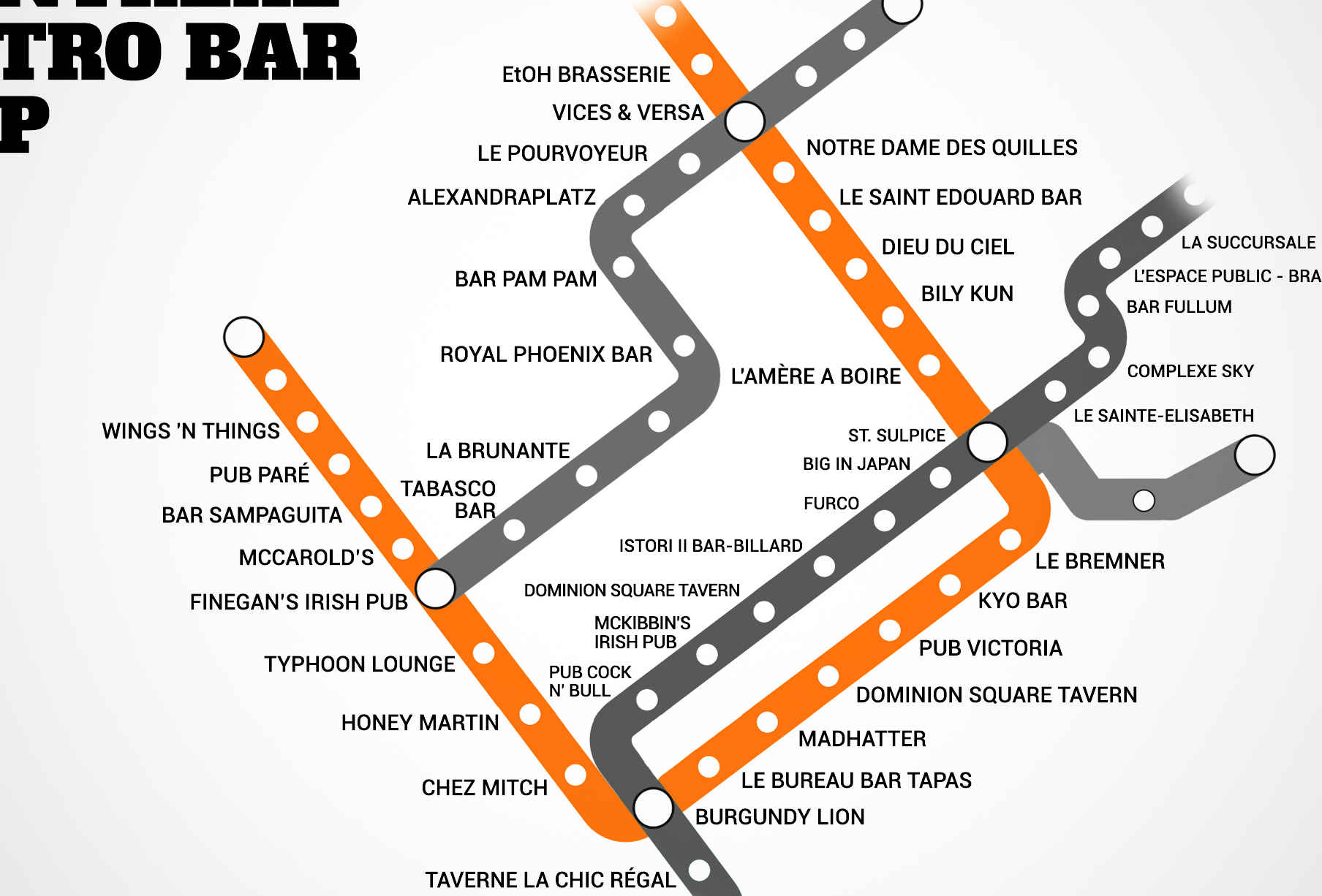 Un bar par station: la version améliorée du métro de Montréal