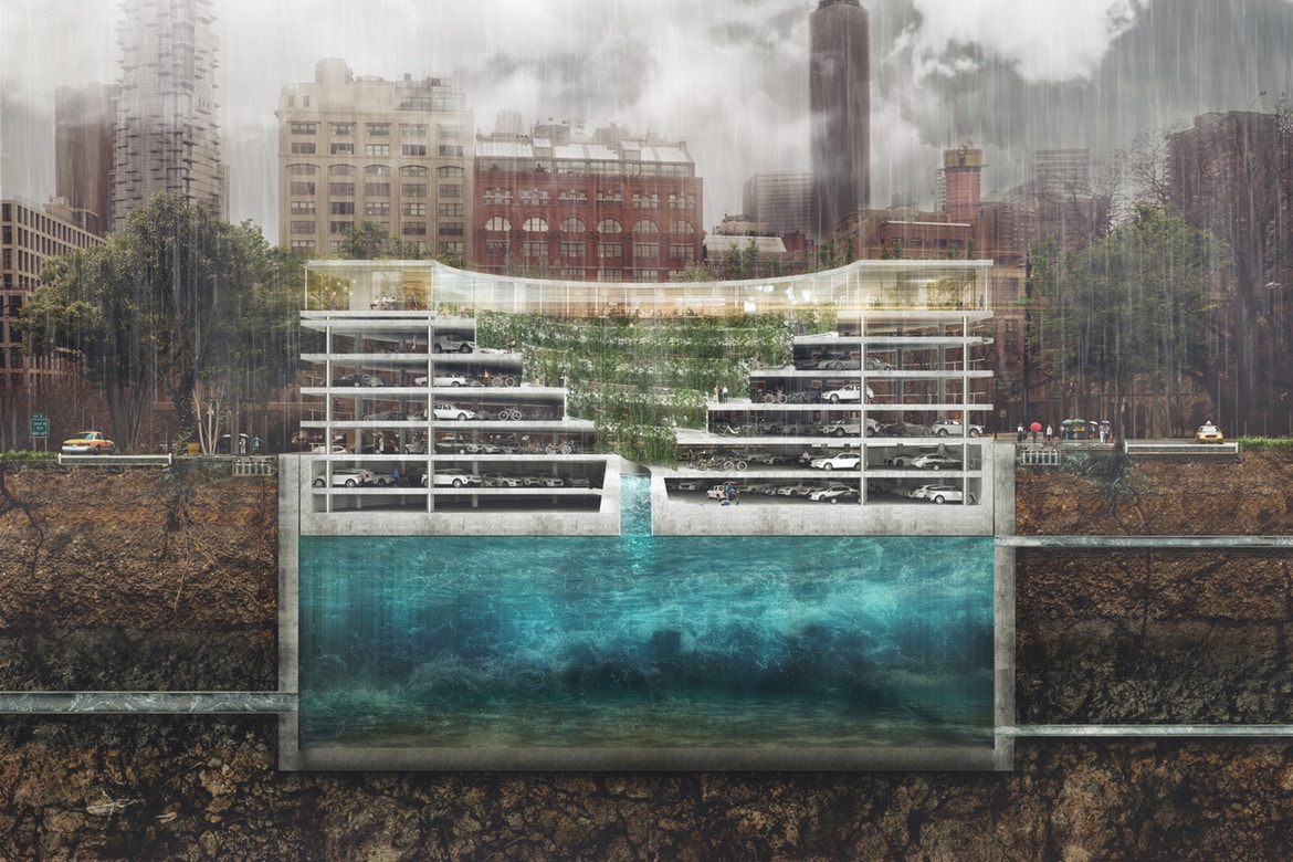 Un stationnement écologique et révolutionnaire au design surprenant