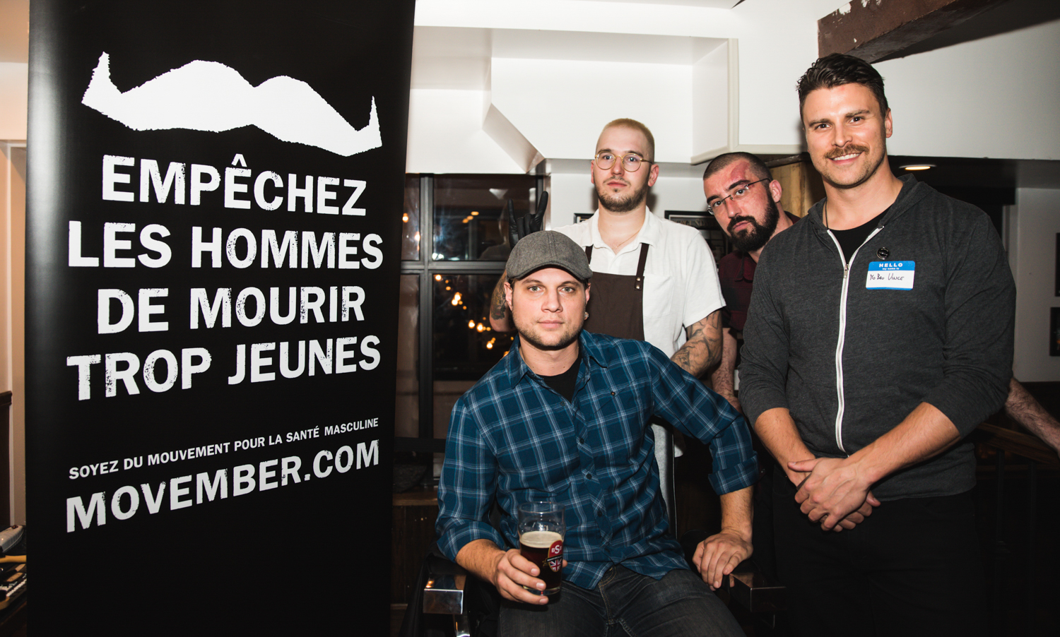 Movember: des moustaches pour la bonne cause au Burgundy Lion