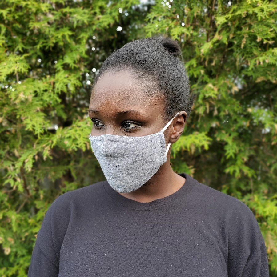 Masque de protection réutilisable en chanvre