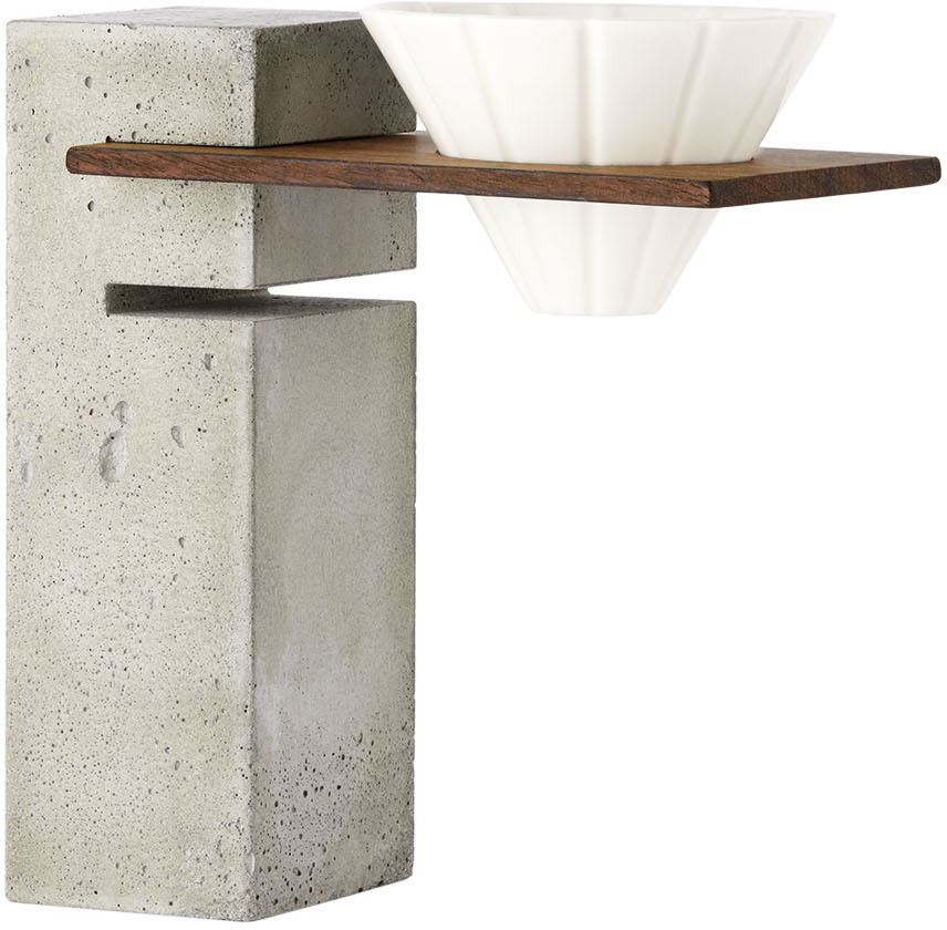 Support à filtre en béton gris Basi