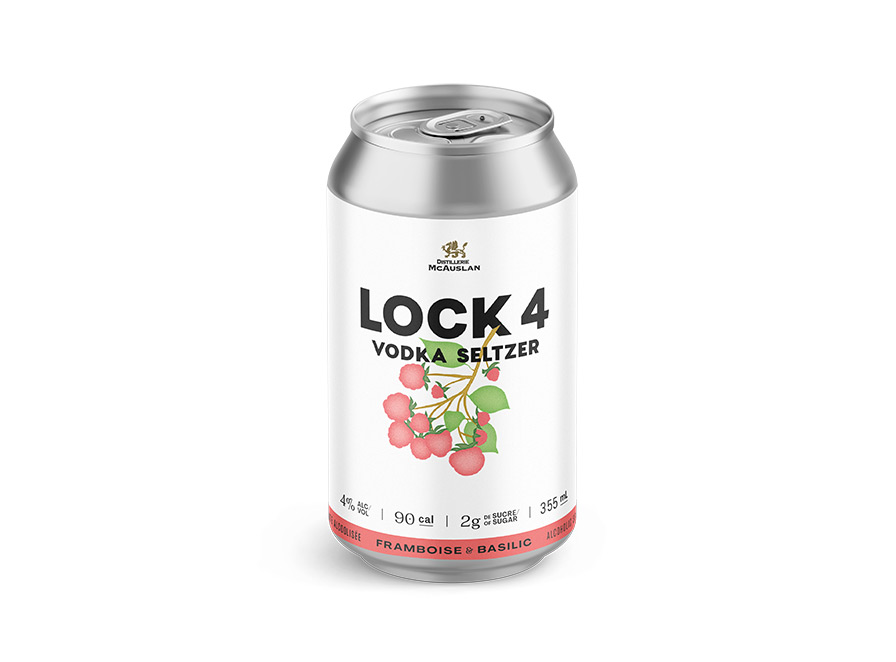 Seltzer framboise-basilic