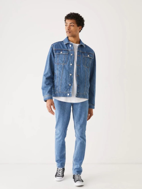 La veste en jean bleu clair