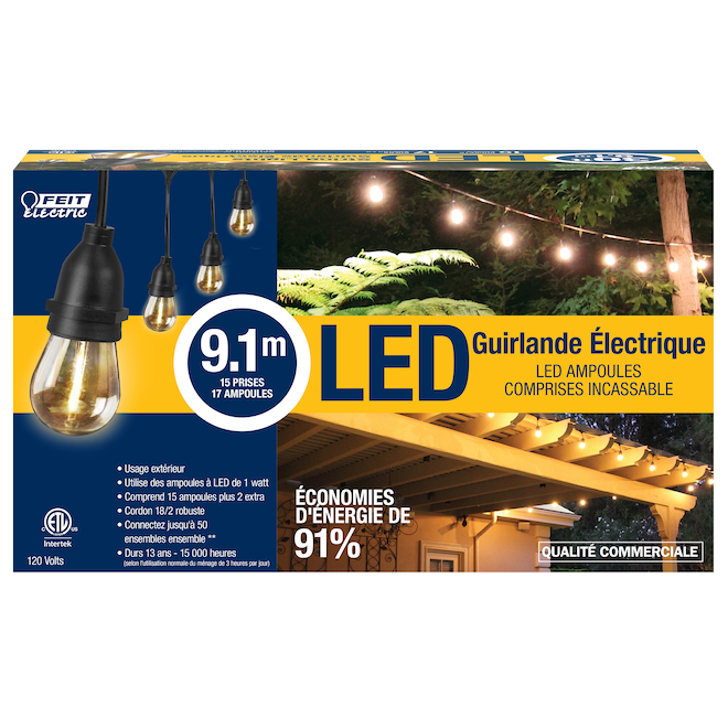 Guirlande de 15 lumières Feit Electric