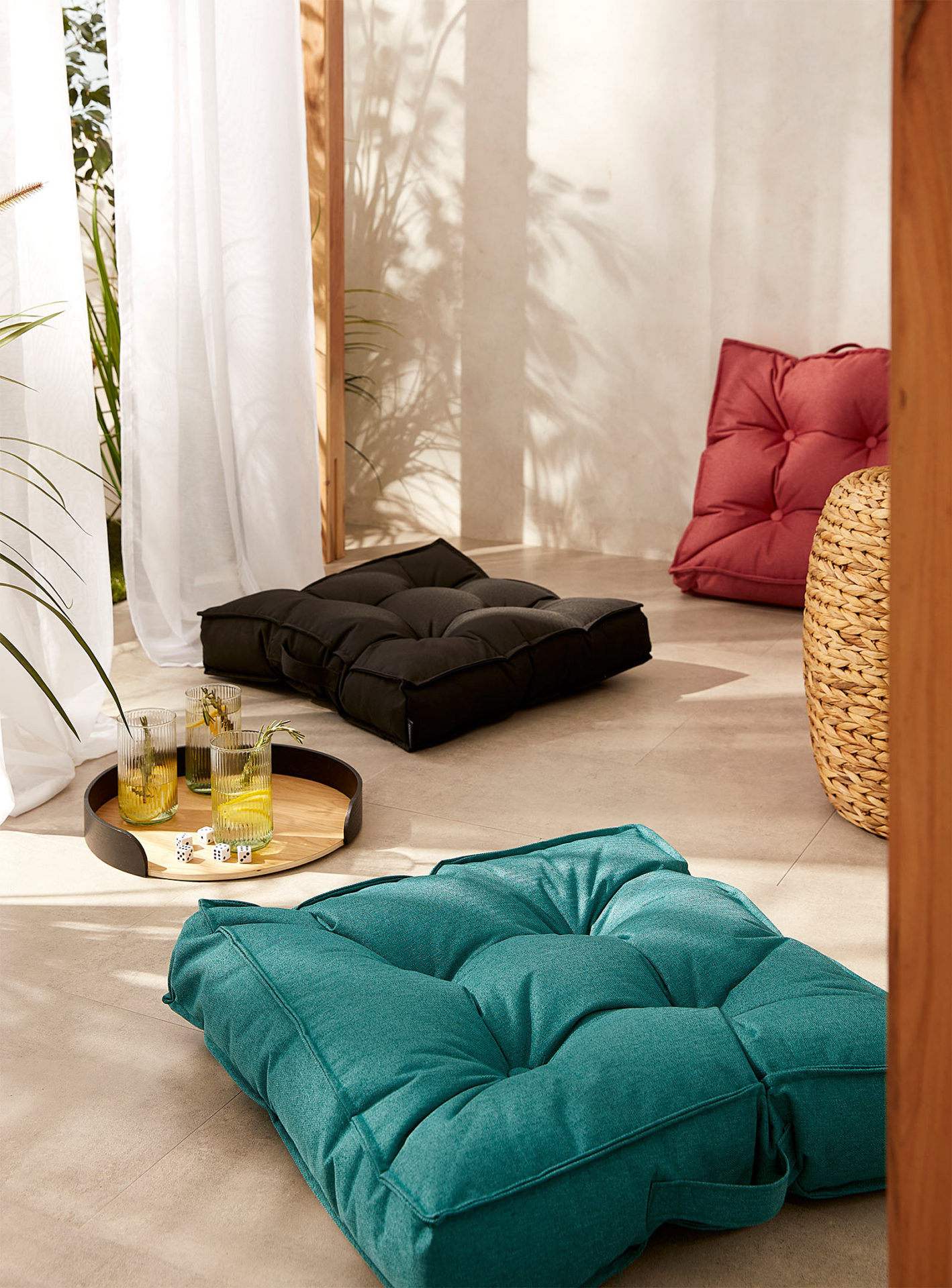 Le coussin de sol d'extérieur souffle océanique