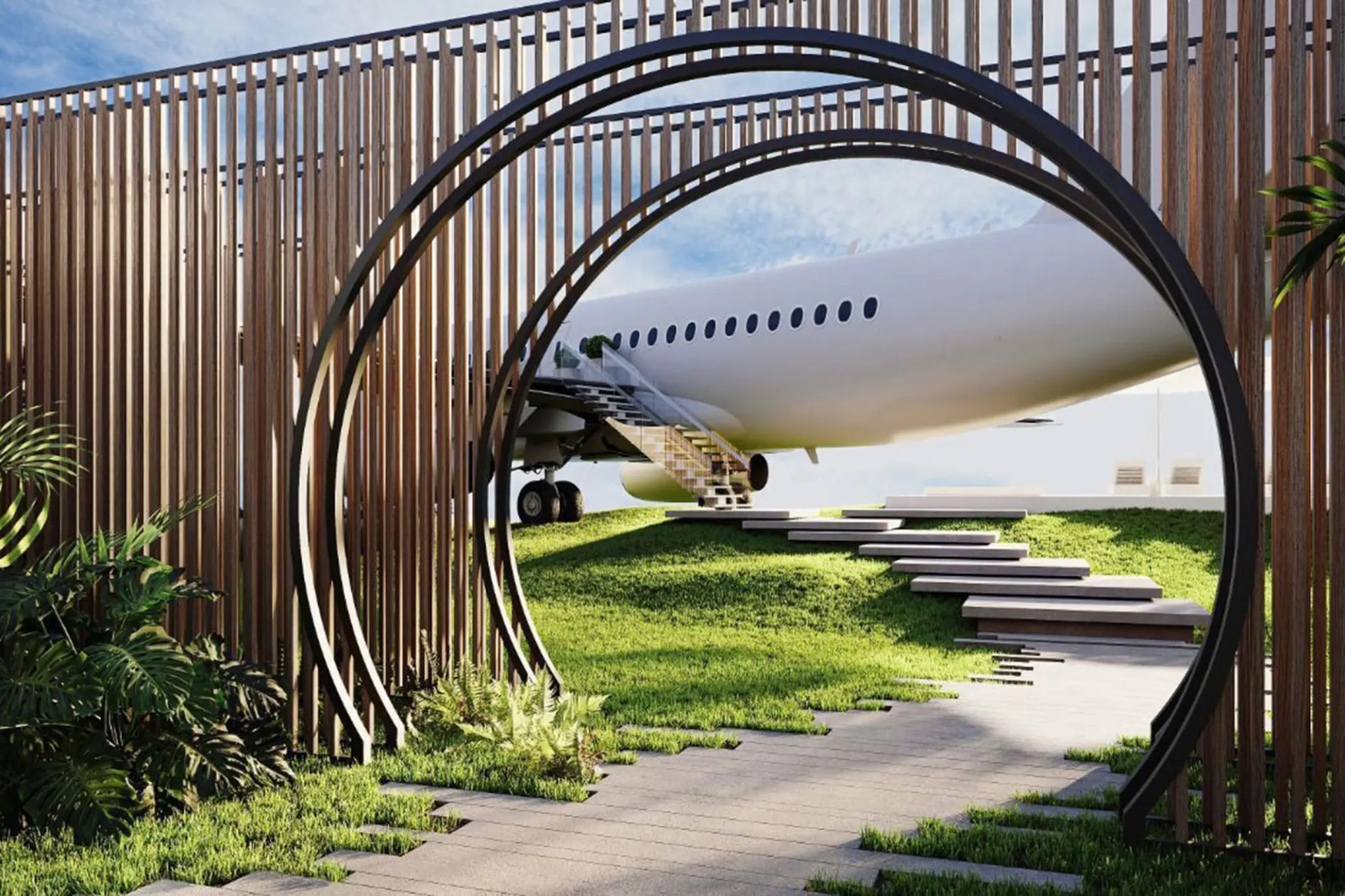 L’avion sera placé près du bord d’une falaise...
