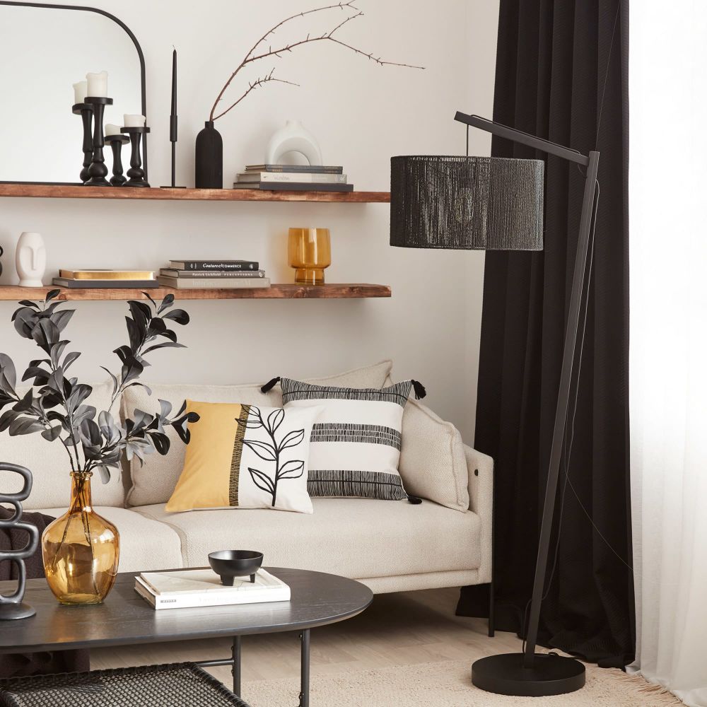 Lampe sur pied en corde